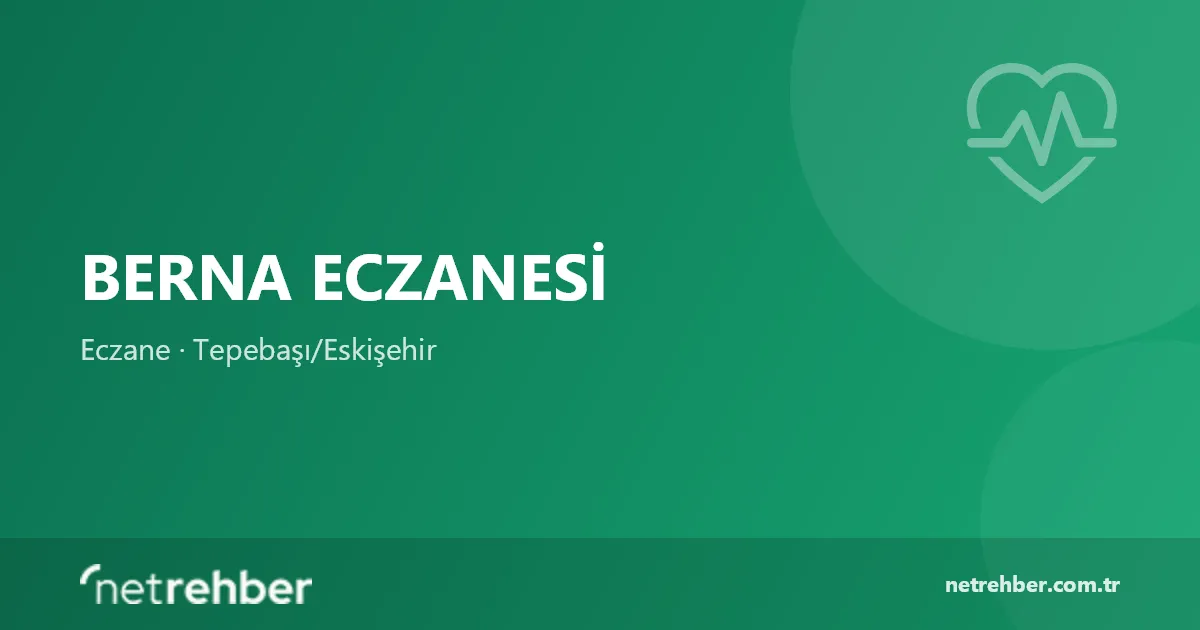 Berna Eczanesi kapak görseli