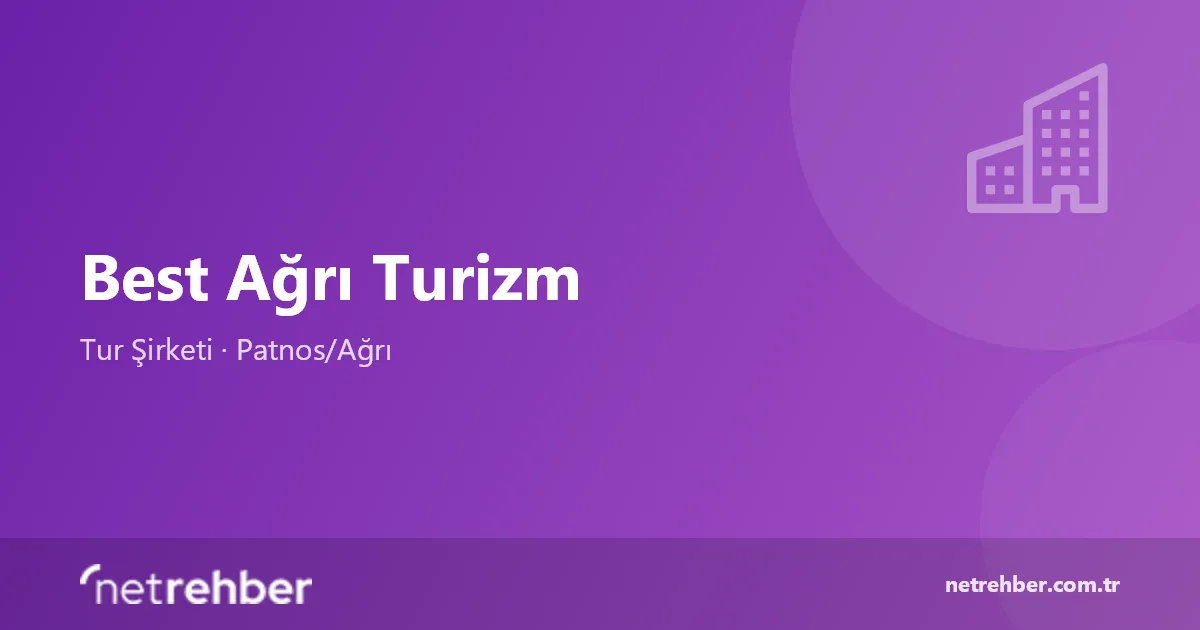 Best Ağrı Turizm kapak görseli