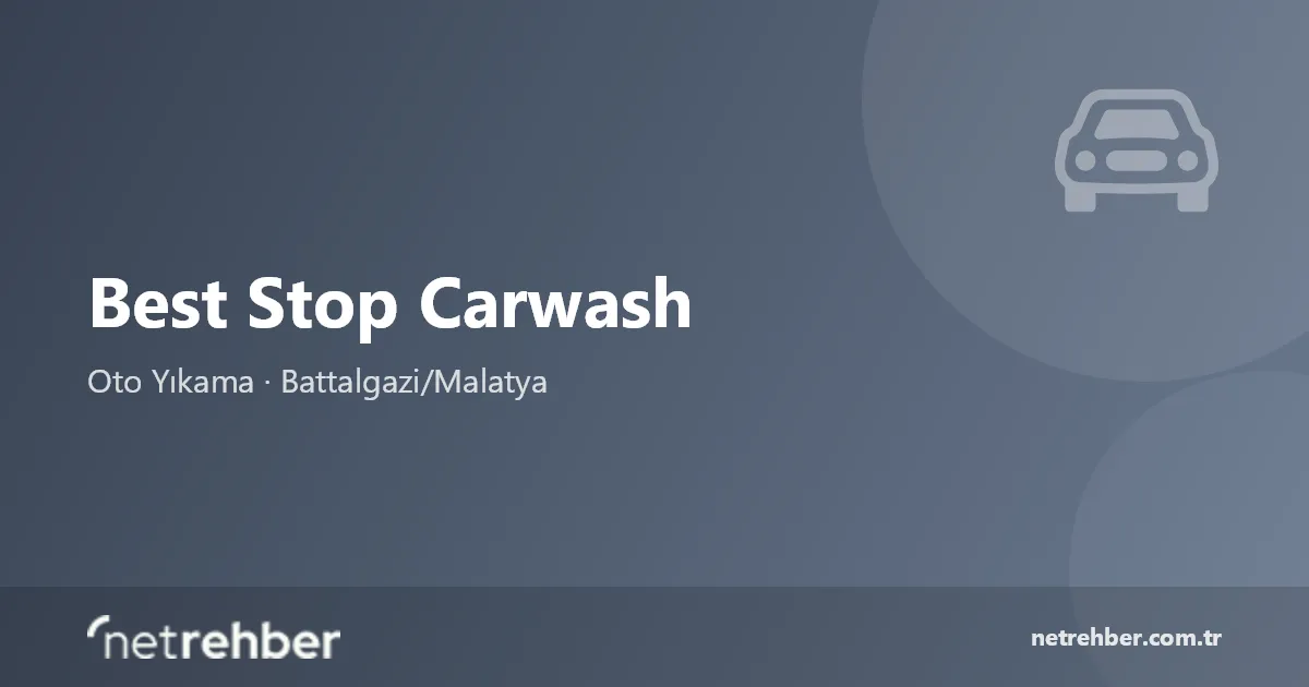 Best Stop Carwash kapak görseli