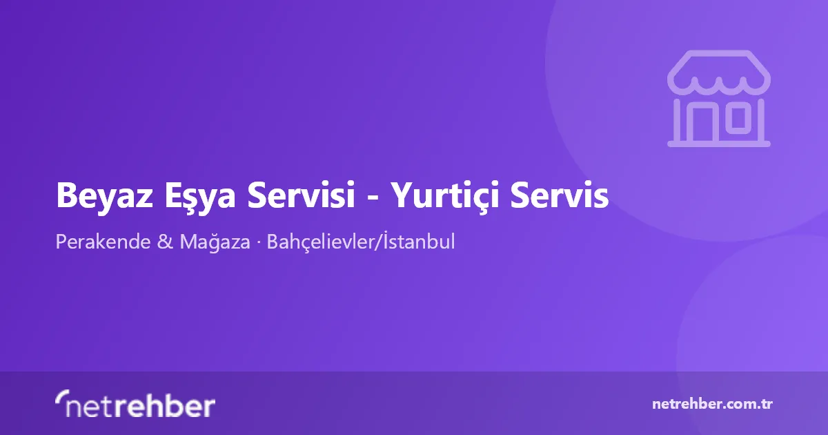 Beyaz Eşya Servisi - Yurtiçi Servis kapak görseli