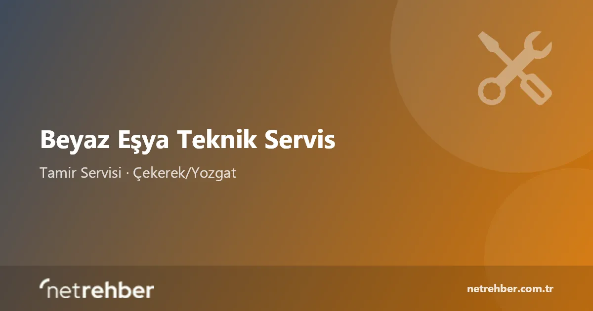 Beyaz Eşya Teknik Servis kapak görseli