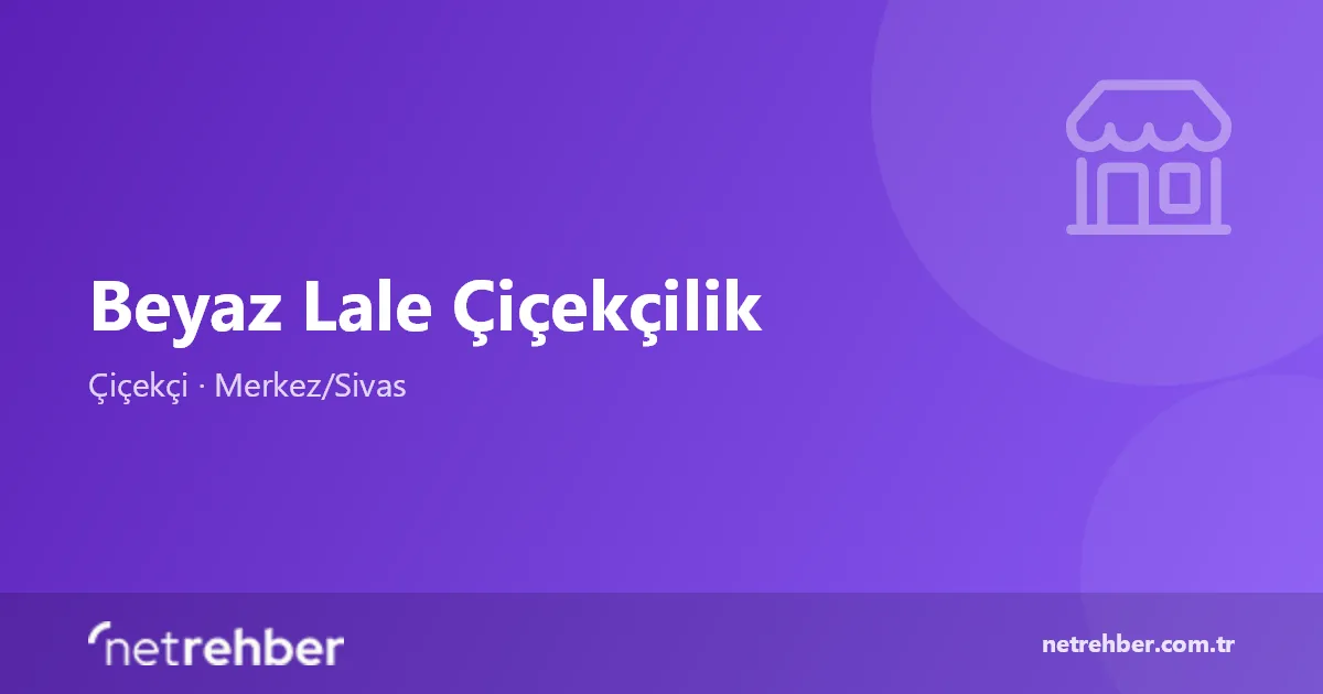 Beyaz Lale Çiçekçilik kapak görseli