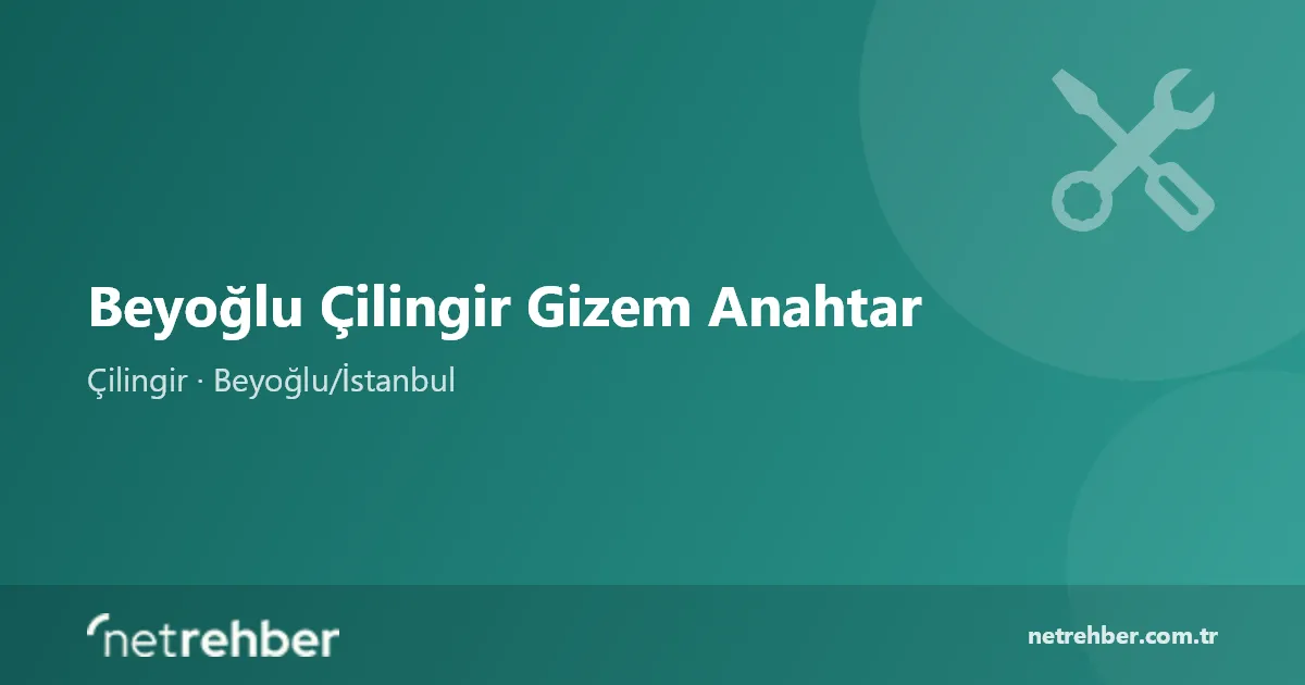 Beyoğlu Çilingir Gizem Anahtar kapak görseli