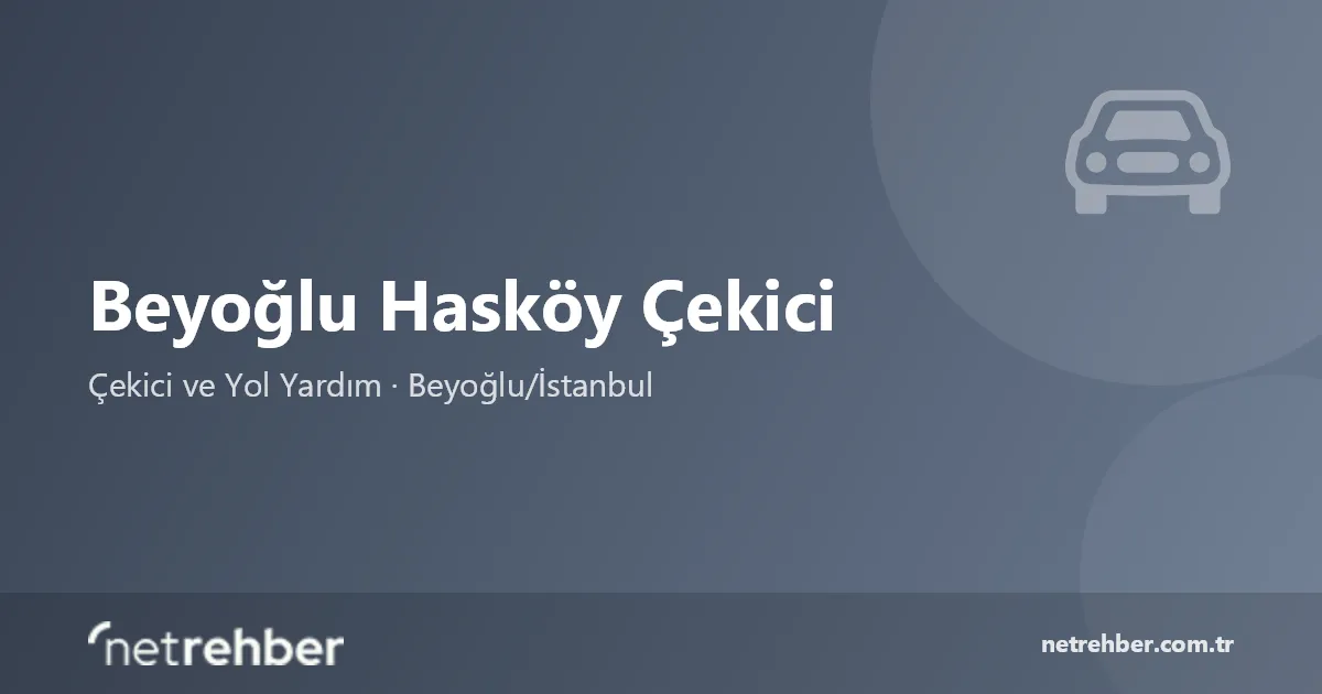 Beyoğlu Hasköy Çekici kapak görseli