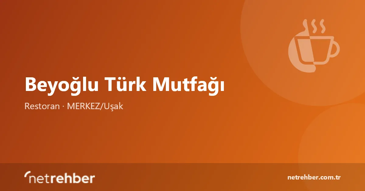 Beyoğlu Türk Mutfağı kapak görseli