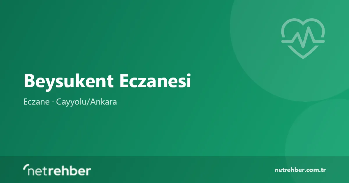 Beysukent Eczanesi kapak görseli