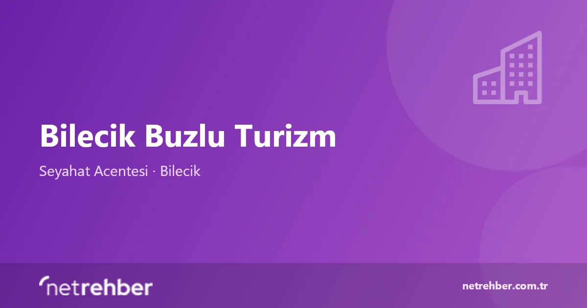 Bilecik Buzlu Turizm kapak görseli