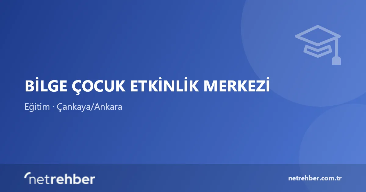 Bilge Çocuk Etkinlik Merkezi kapak görseli