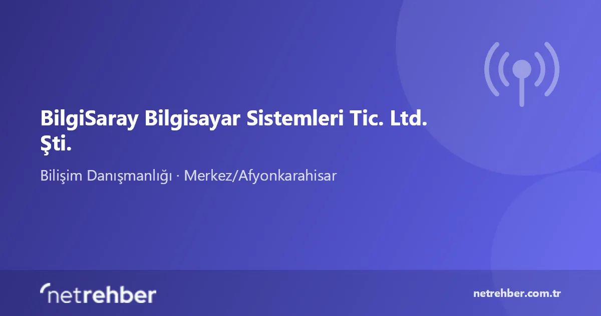 BilgiSaray Bilgisayar Sistemleri Tic. Ltd. Şti. kapak görseli