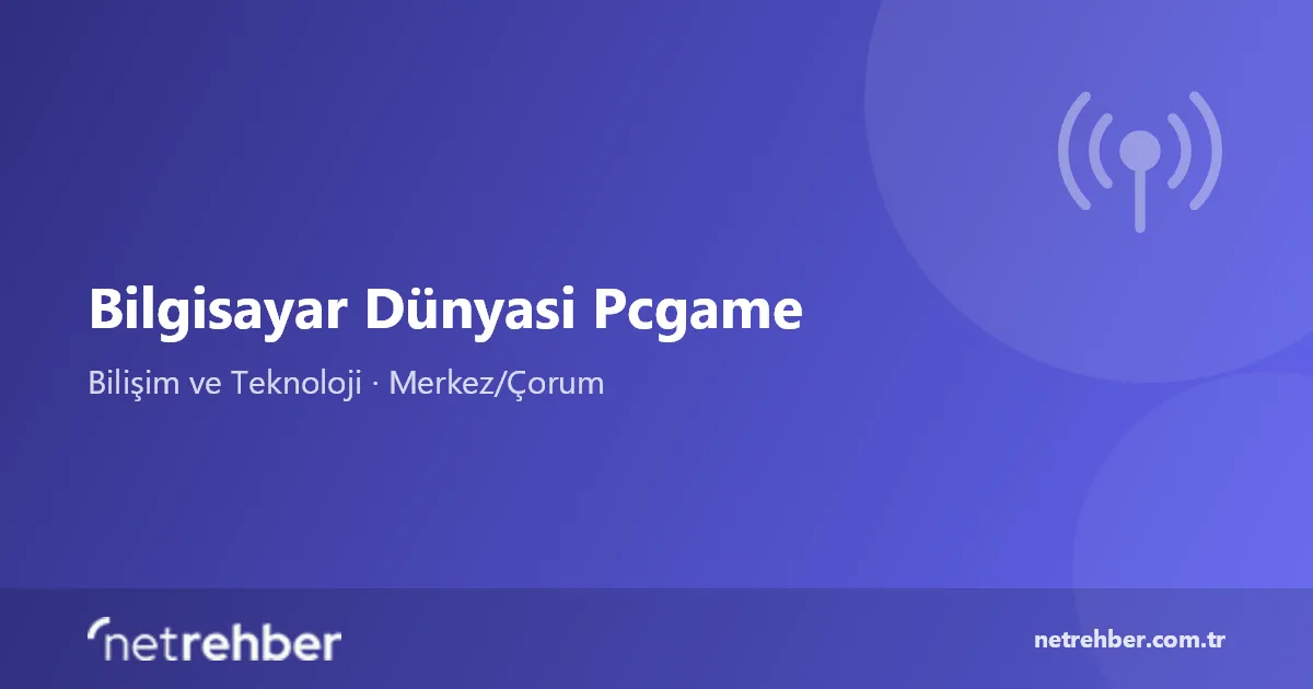 Bilgisayar Dünyasi Pcgame kapak görseli