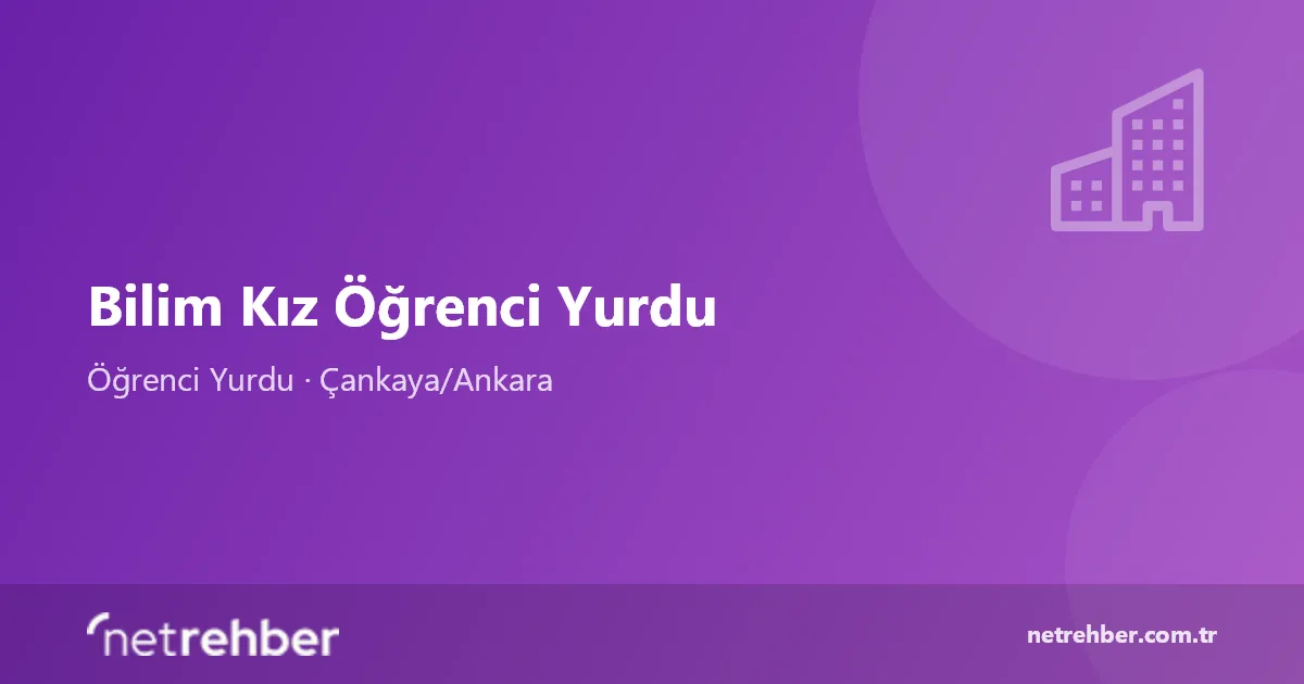 Bilim Kız Öğrenci Yurdu kapak görseli