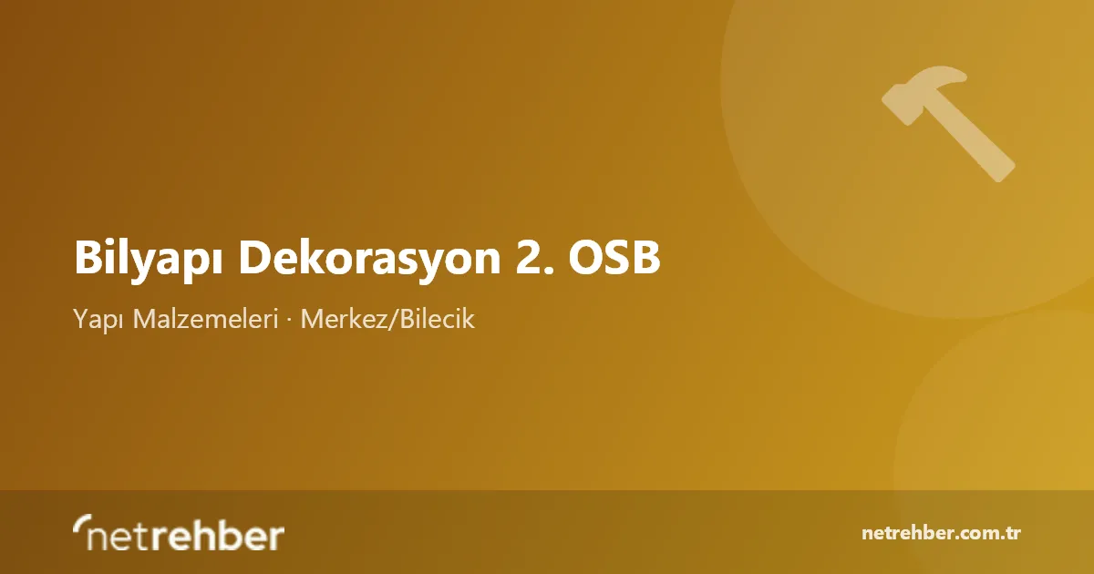 Bilyapı Dekorasyon 2. OSB kapak görseli