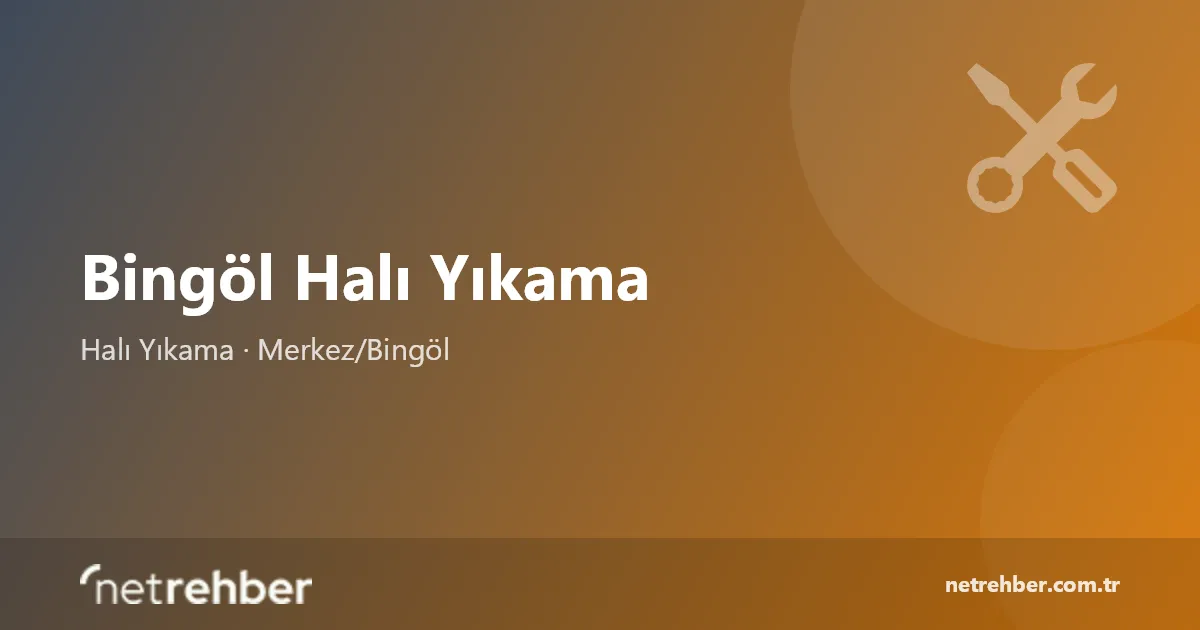 Bingöl Halı Yıkama kapak görseli