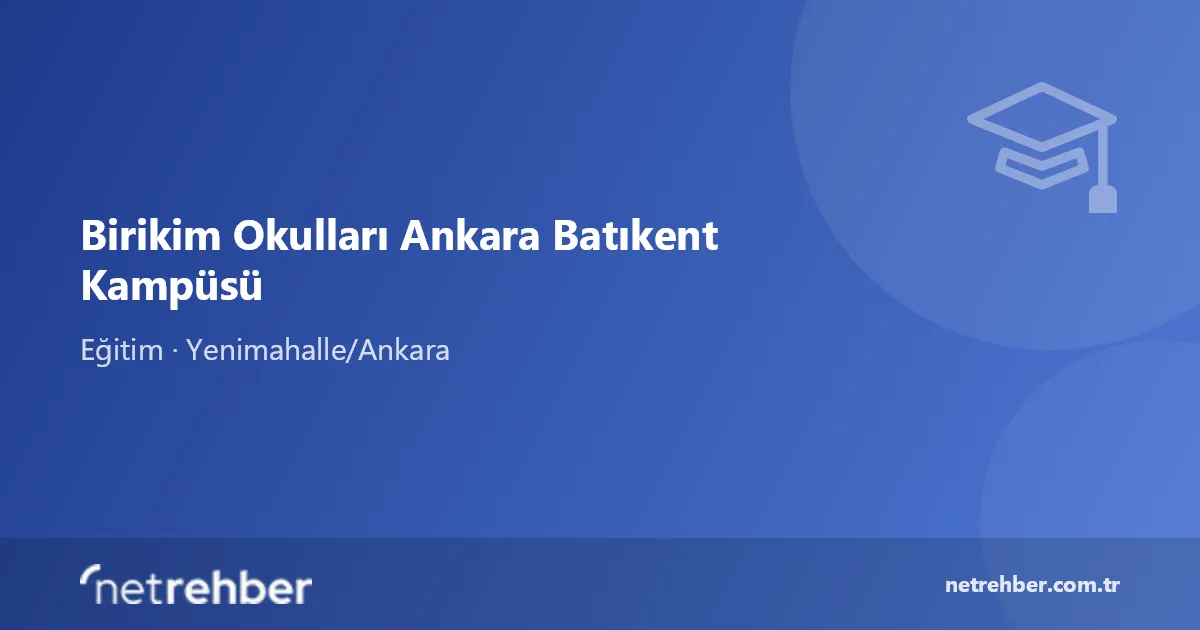 Birikim Okulları Ankara Batıkent Kampüsü kapak görseli
