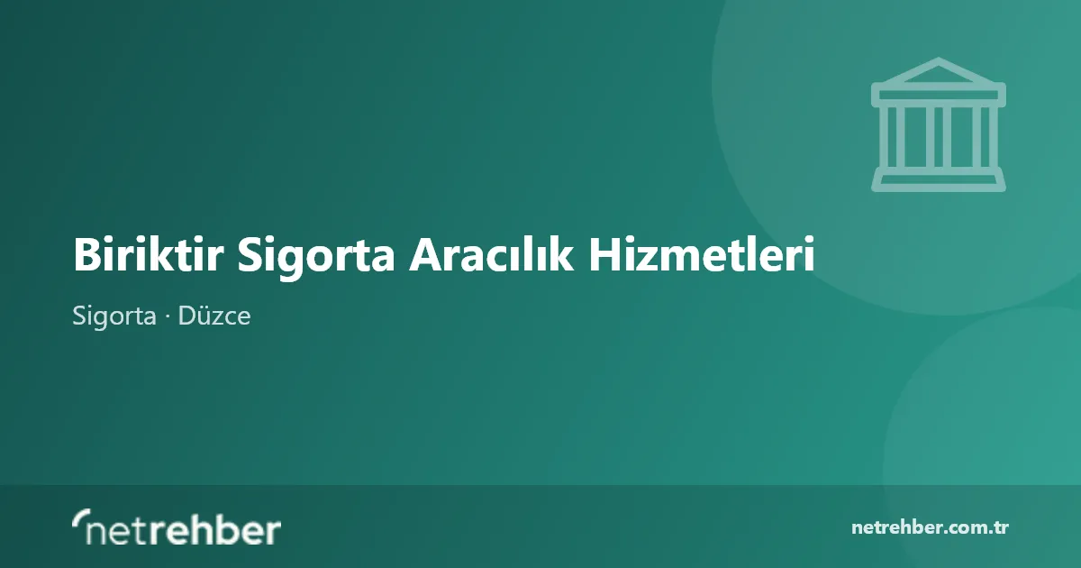 Biriktir Sigorta Aracılık Hizmetleri kapak görseli