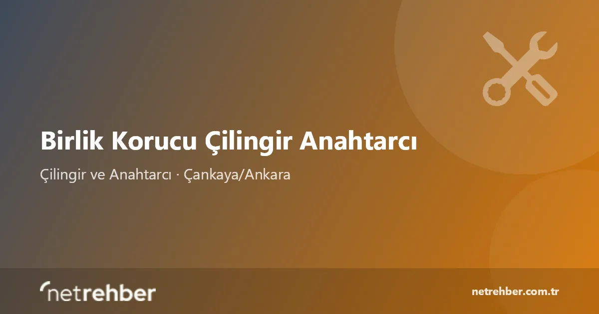Birlik Korucu Çilingir Anahtarcı kapak görseli
