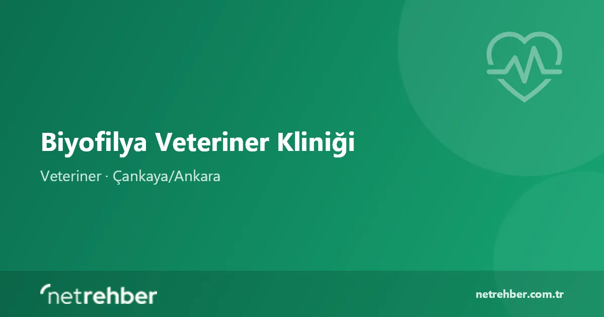 Biyofilya Veteriner Kliniği kapak görseli