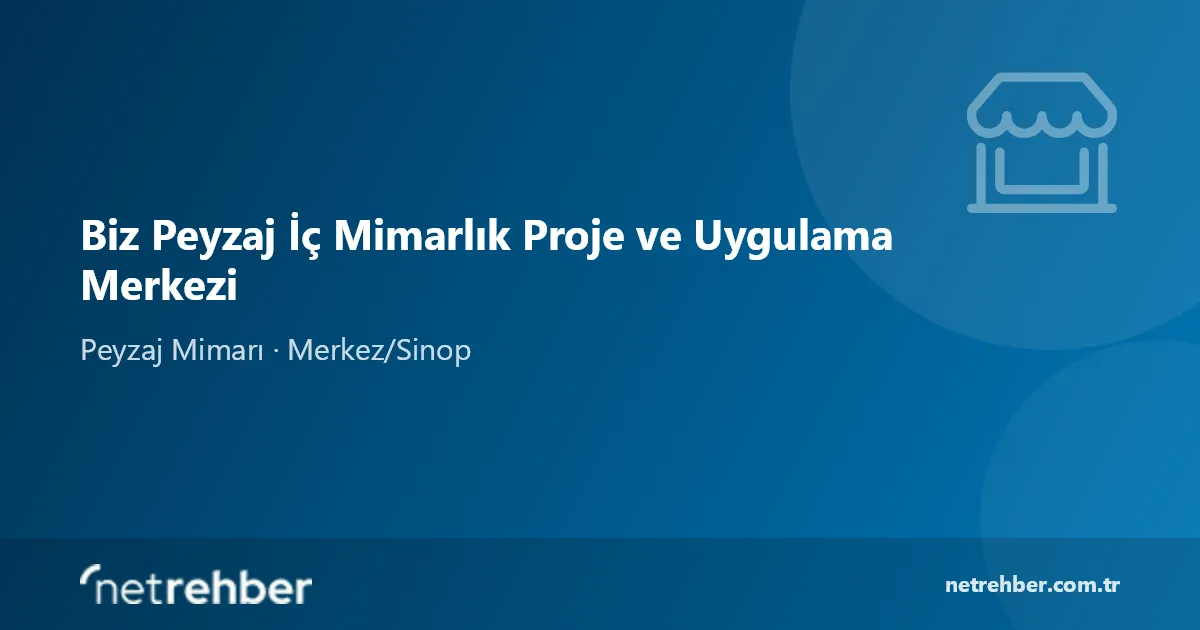Biz Peyzaj İç Mimarlık Proje ve Uygulama Merkezi kapak görseli