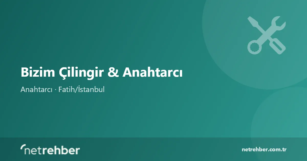 Bizim Çilingir & Anahtarcı kapak görseli