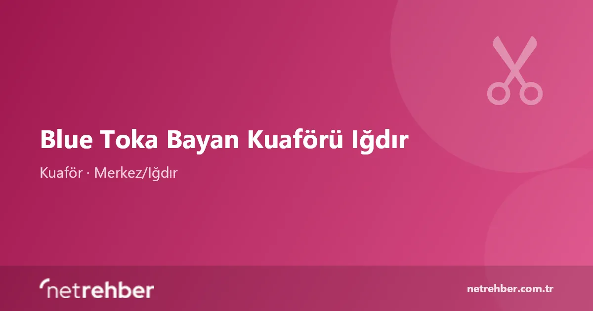 Blue Toka Bayan Kuaförü Iğdır kapak görseli