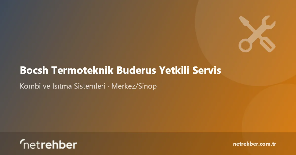 Bocsh Termoteknik Buderus Yetkili Servis kapak görseli
