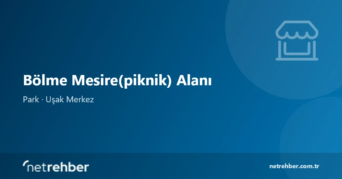 Bölme Mesire(piknik) Alanı kapak görseli