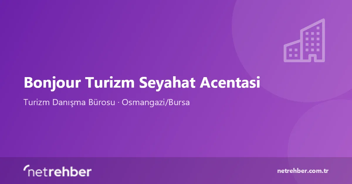 Bonjour Turizm Seyahat Acentasi kapak görseli