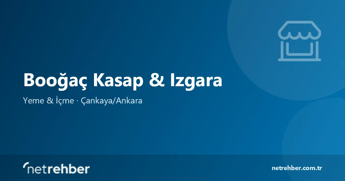 Booğaç Kasap & Izgara kapak görseli