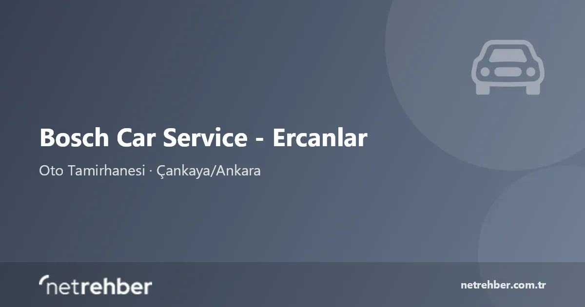 Bosch Car Service - Ercanlar kapak görseli