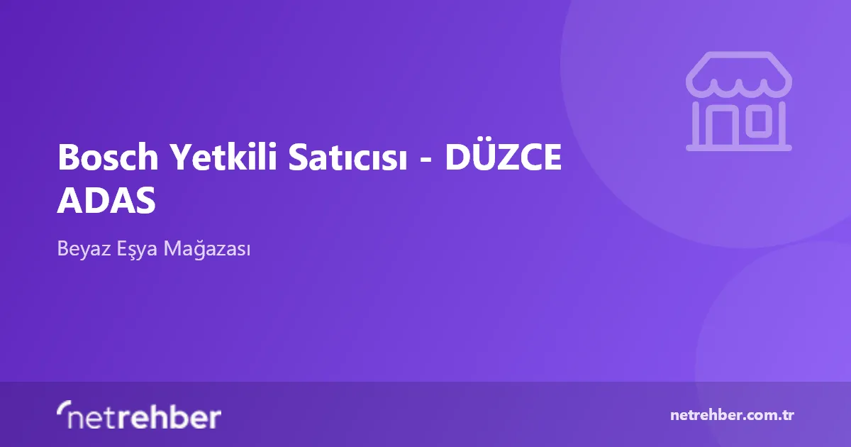 Bosch Yetkili Satıcısı - DÜZCE ADAS kapak görseli