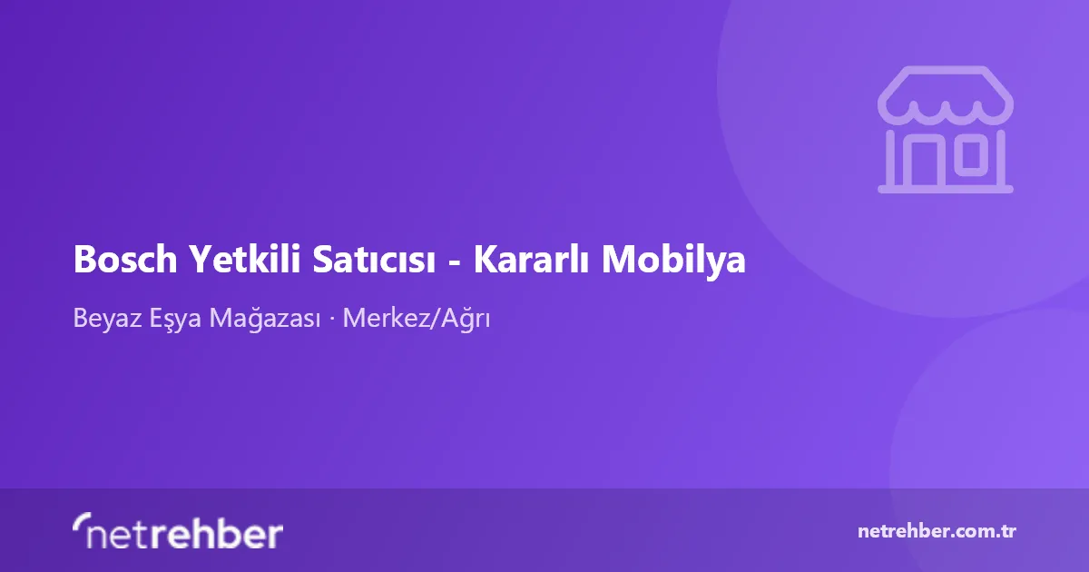 Bosch Yetkili Satıcısı - Kararlı Mobilya kapak görseli