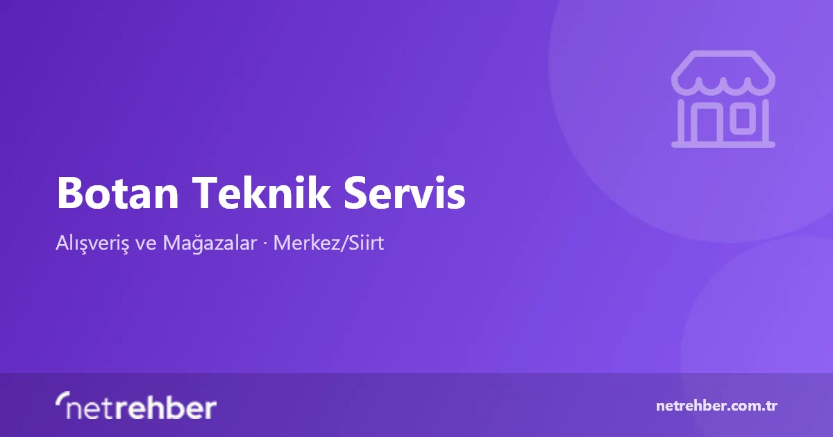 Botan Teknik Servis kapak görseli