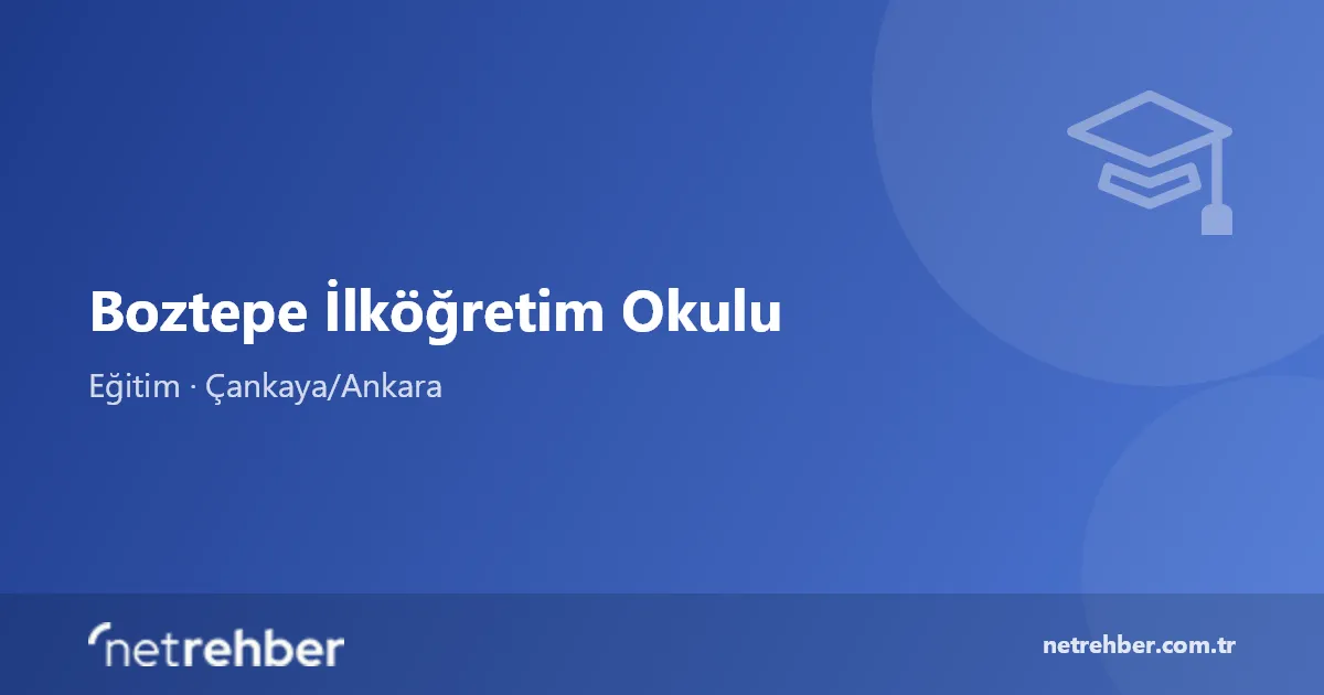 Boztepe İlköğretim Okulu kapak görseli