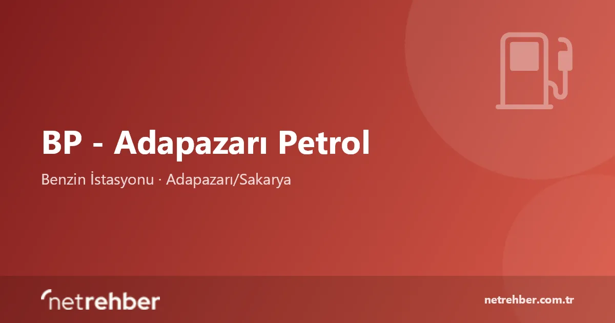 BP - Adapazarı Petrol kapak görseli