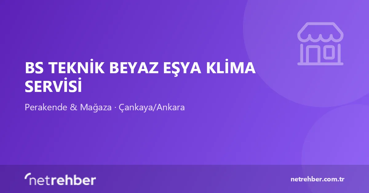 BS Teknik Beyaz Eşya Klima Servisi kapak görseli