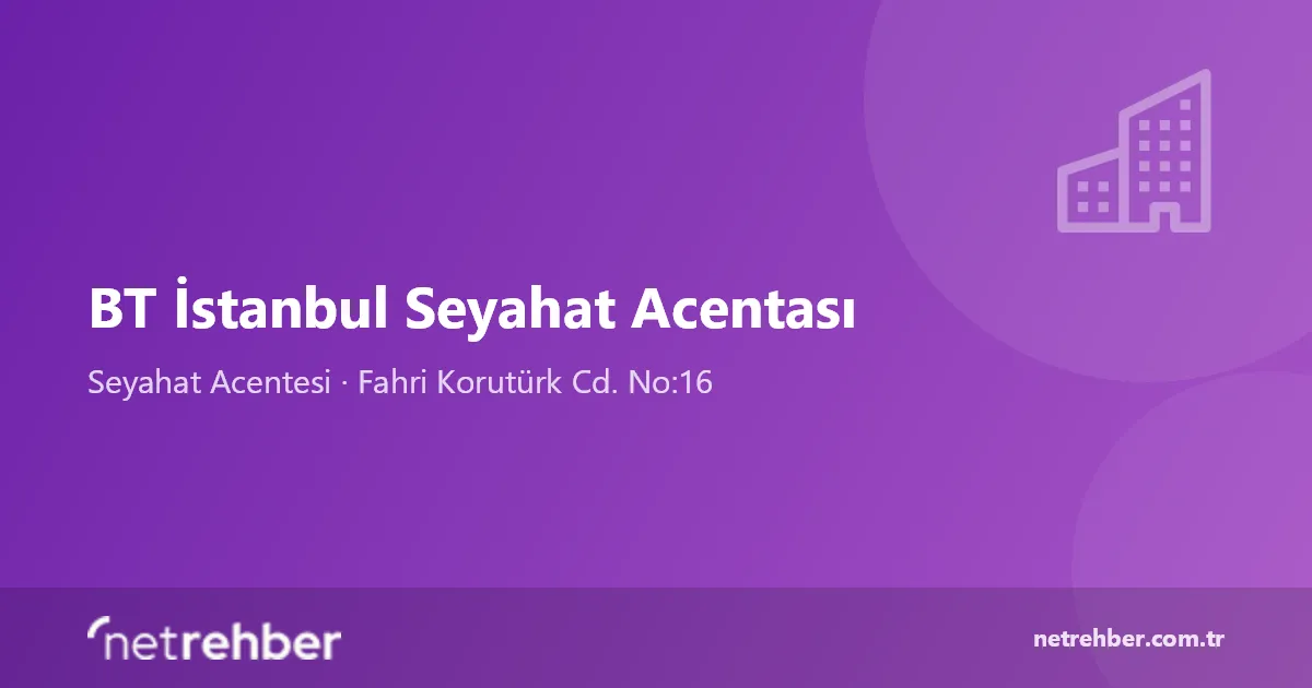 BT İstanbul Seyahat Acentası kapak görseli
