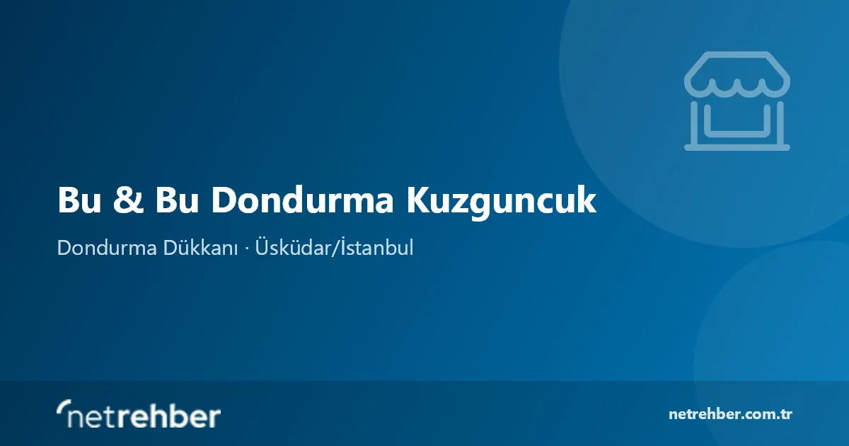 Bu & Bu Dondurma Kuzguncuk kapak görseli