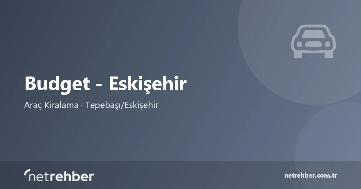 Budget - Eskişehir kapak görseli