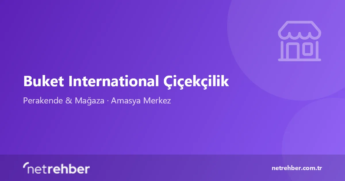 Buket International Çiçekçilik kapak görseli
