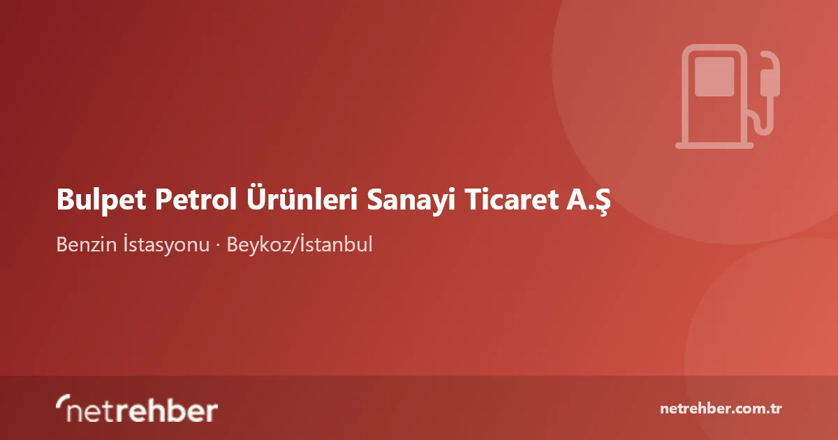 Bulpet Petrol Ürünleri Sanayi Ticaret A.Ş kapak görseli