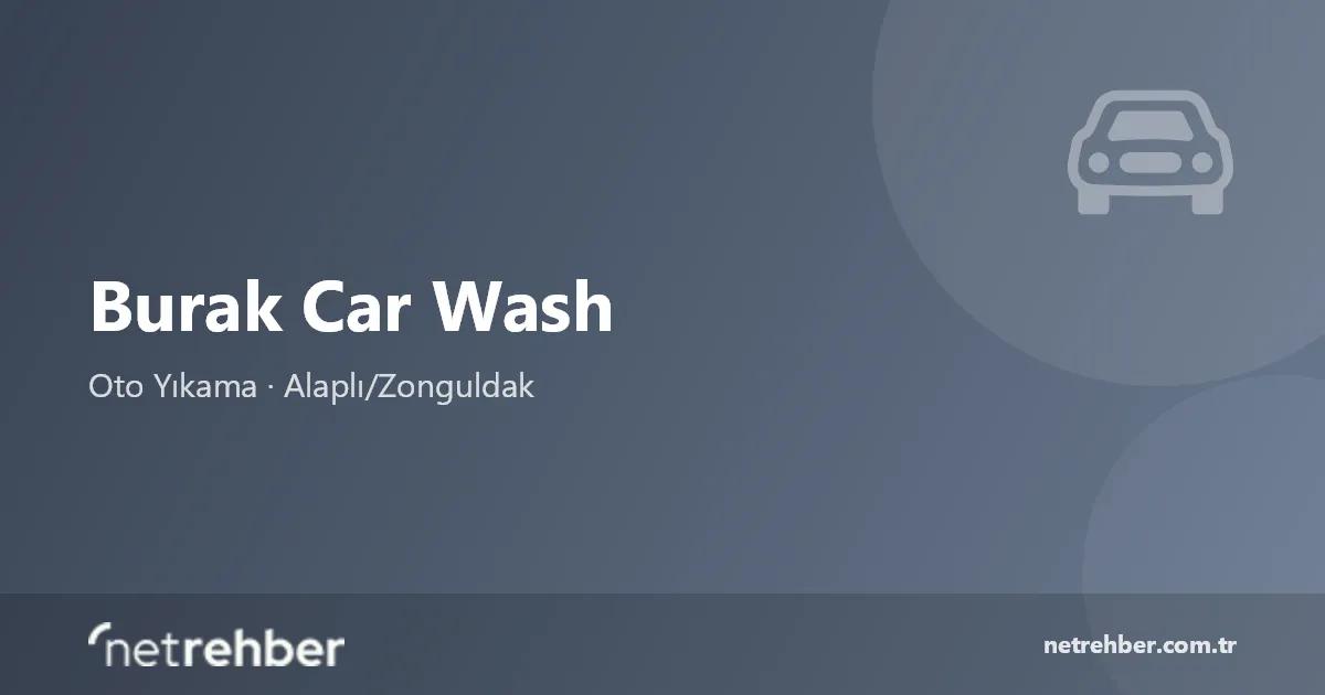 Burak Car Wash kapak görseli