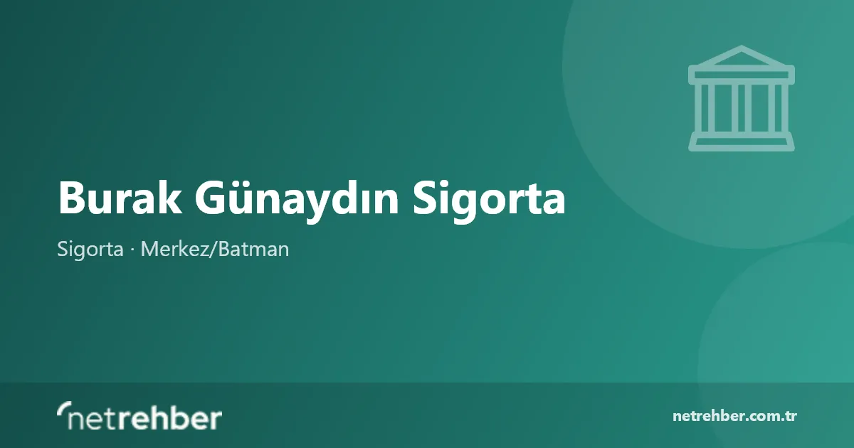Burak Günaydın Sigorta kapak görseli