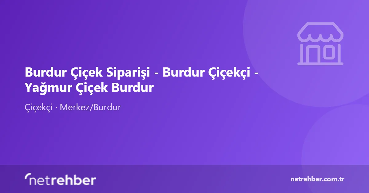 Burdur Çiçek Siparişi - Burdur Çiçekçi - Yağmur Çiçek Burdur kapak görseli