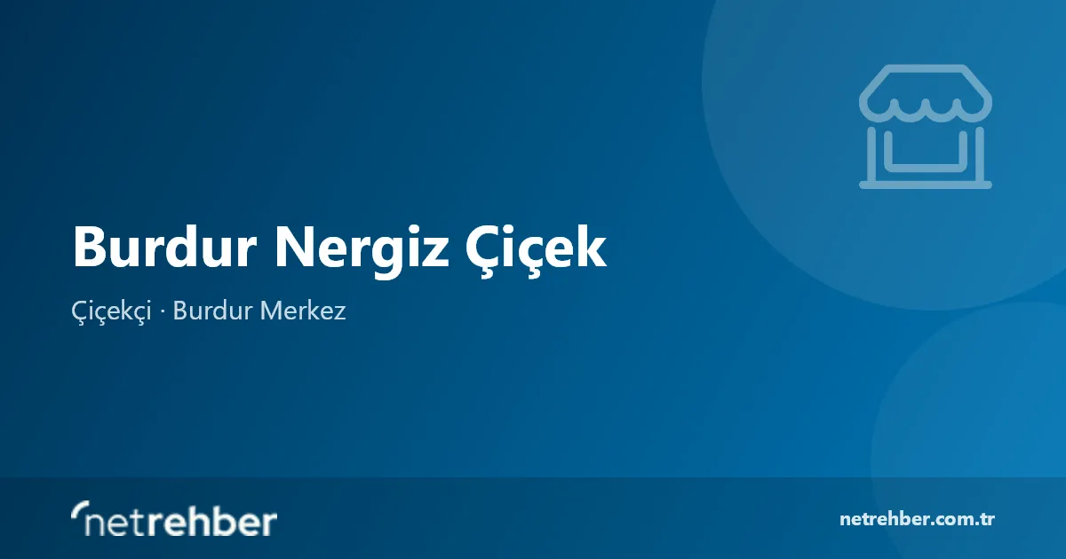 Burdur Nergiz Çiçek kapak görseli