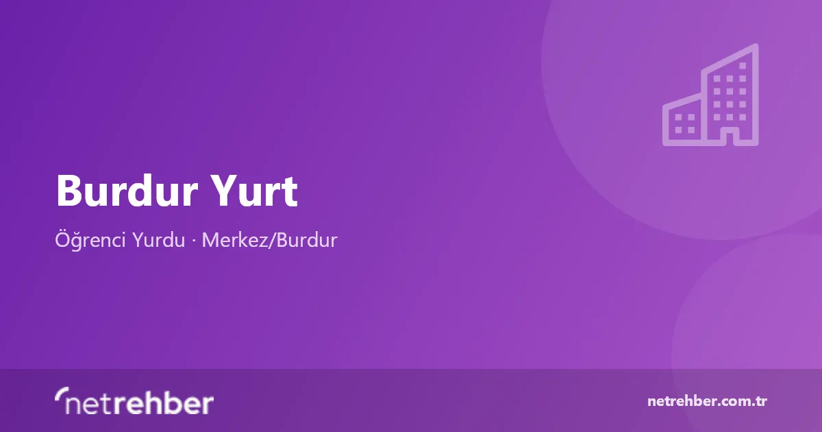 Burdur Yurt kapak görseli
