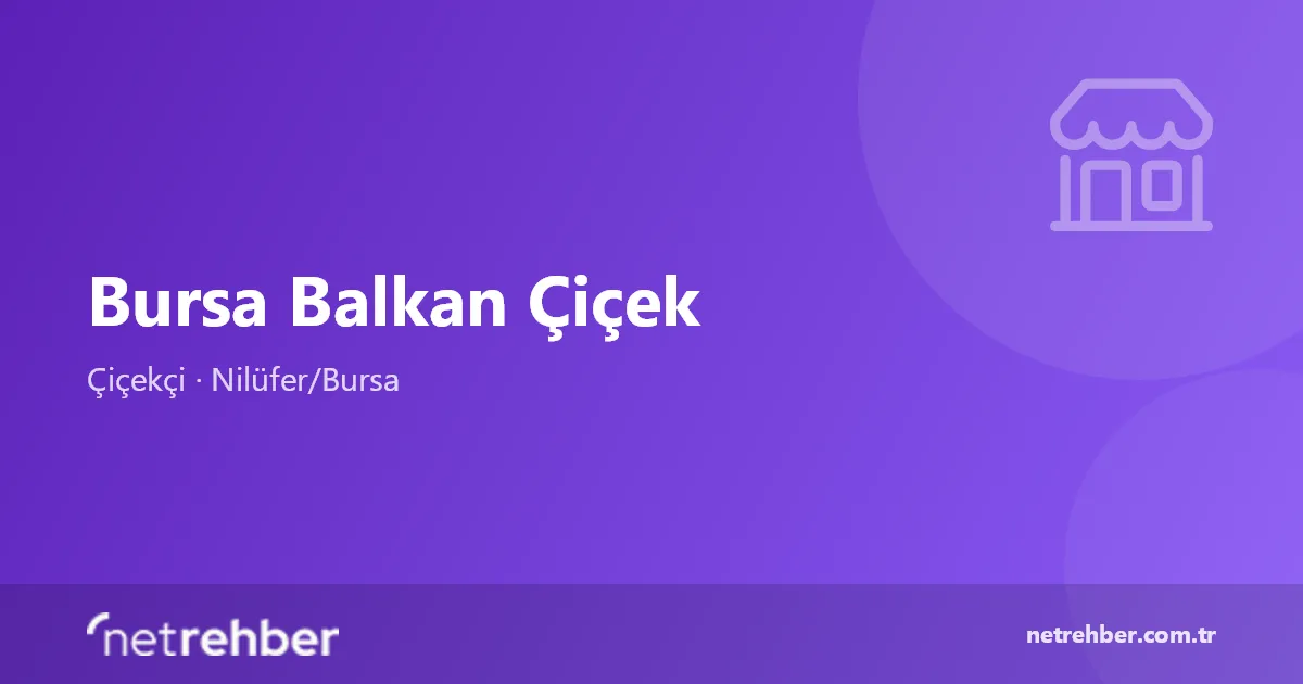 Bursa Balkan Çiçek kapak görseli