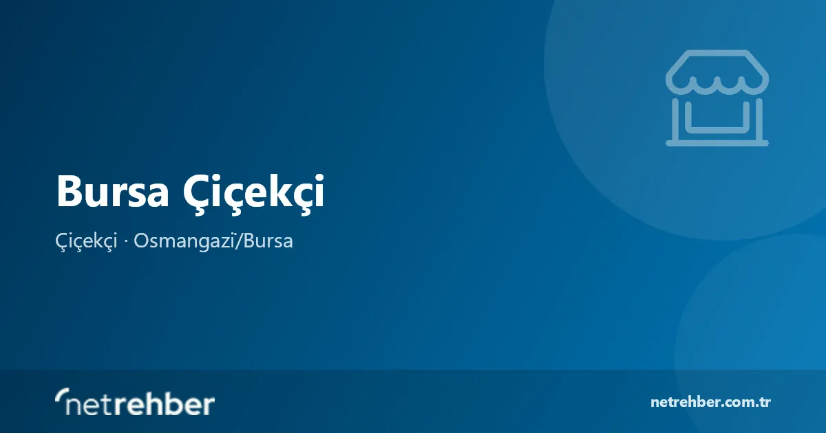 Bursa Çiçekçi kapak görseli