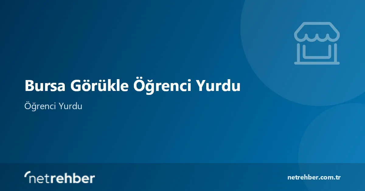 Bursa Görükle Öğrenci Yurdu kapak görseli