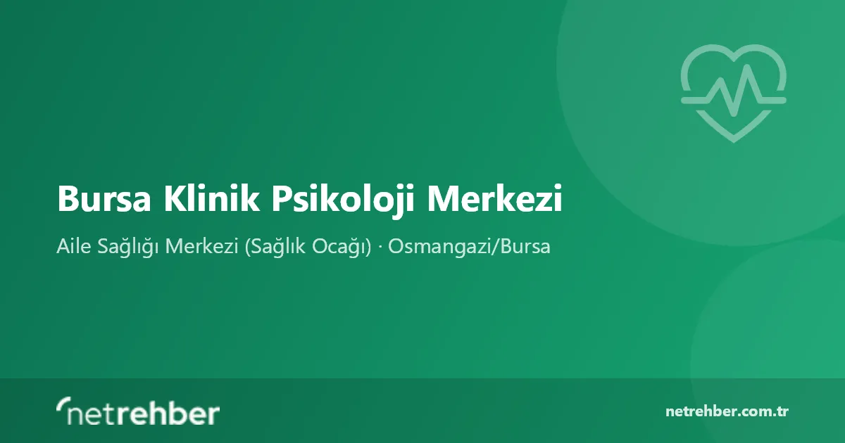 Bursa Klinik Psikoloji Merkezi kapak görseli