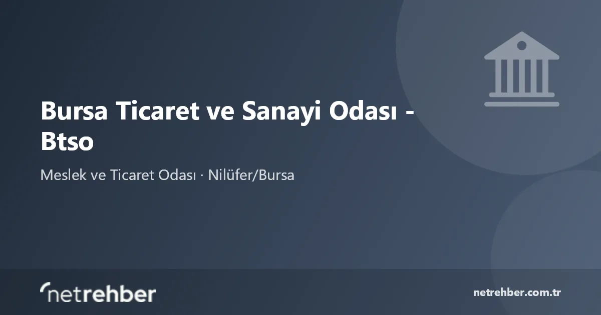 Bursa Ticaret ve Sanayi Odası - Btso kapak görseli